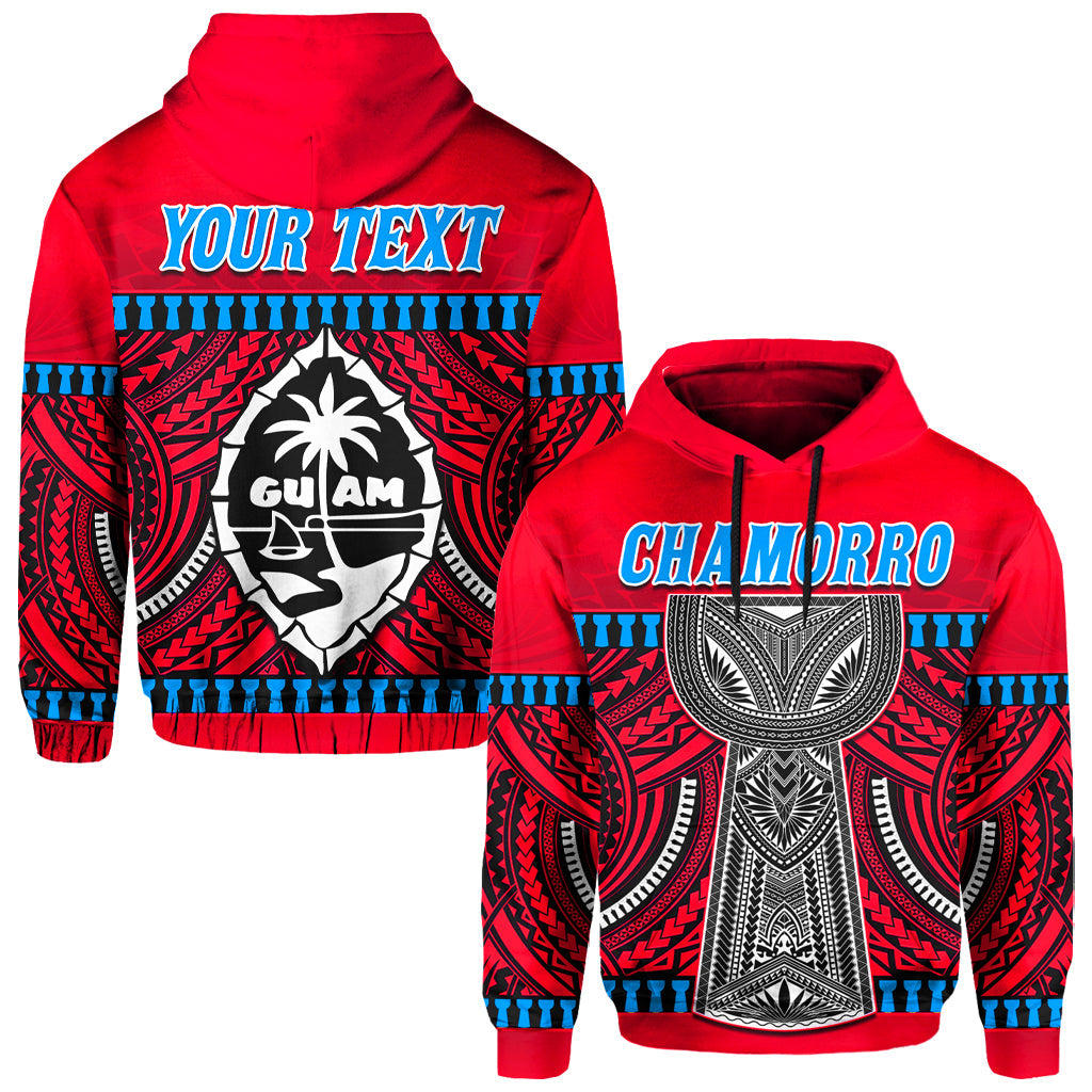 Custom Guam Chamorro Hoodie Latte Stone Red Polynesian Haligi LT13 Hoodie Red - Polynesian Pride