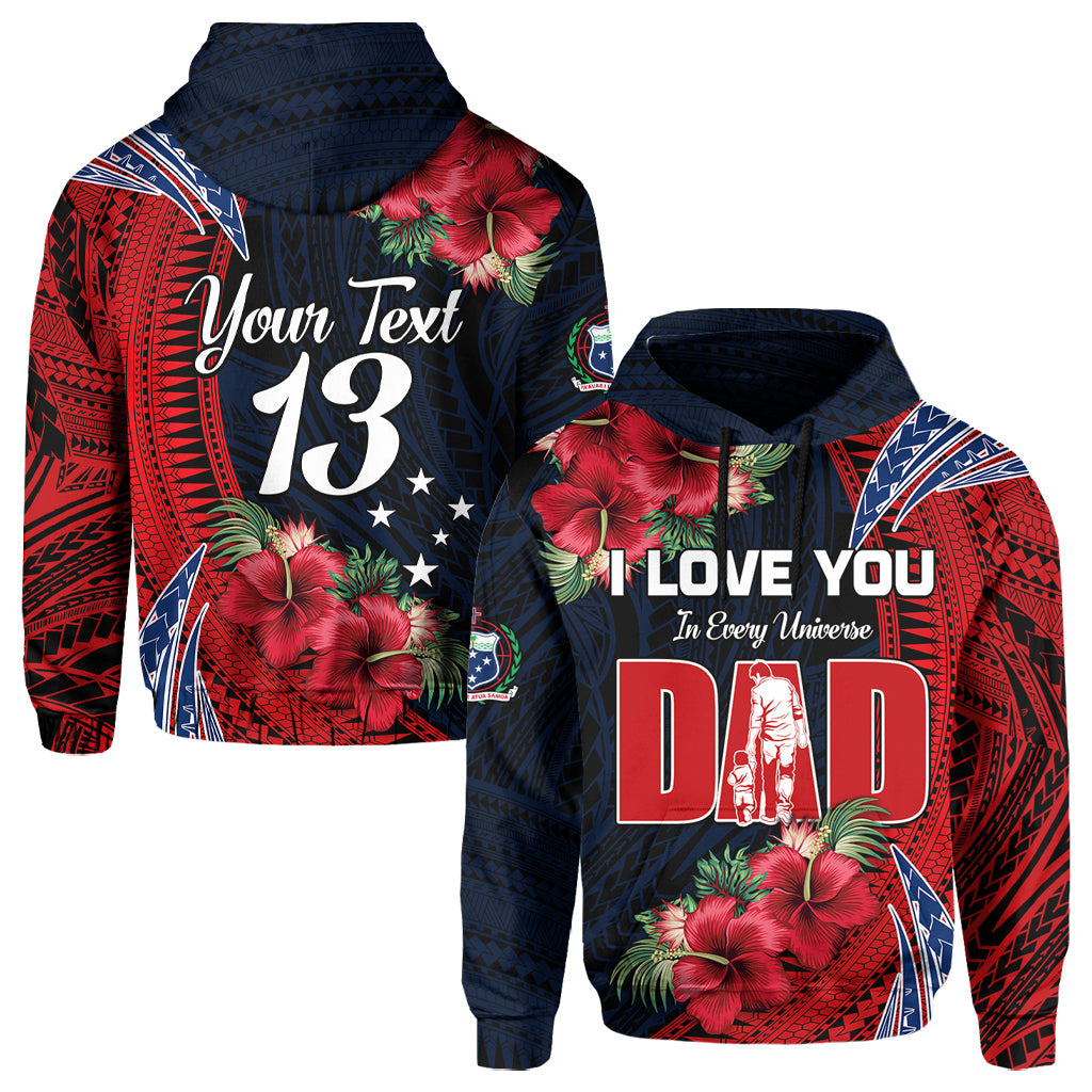 (Custom Text and Number) Samoa Fathers Day Hoodie Polynesian Best Dad Ever LT13 Hoodie Red - Polynesian Pride