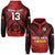 (Custom Text and Number) Tonga Rugby MMT Hoodie Ngatu Mate Maa Tonga Grunge LT13 Pullover Hoodie Red - Polynesian Pride