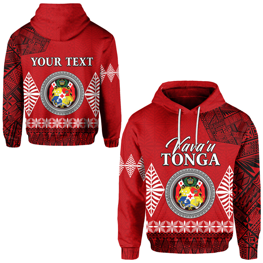 Custom Vava u Tonga Hoodie Tongan Ngatu LT13 Unisex Red - Polynesian Pride