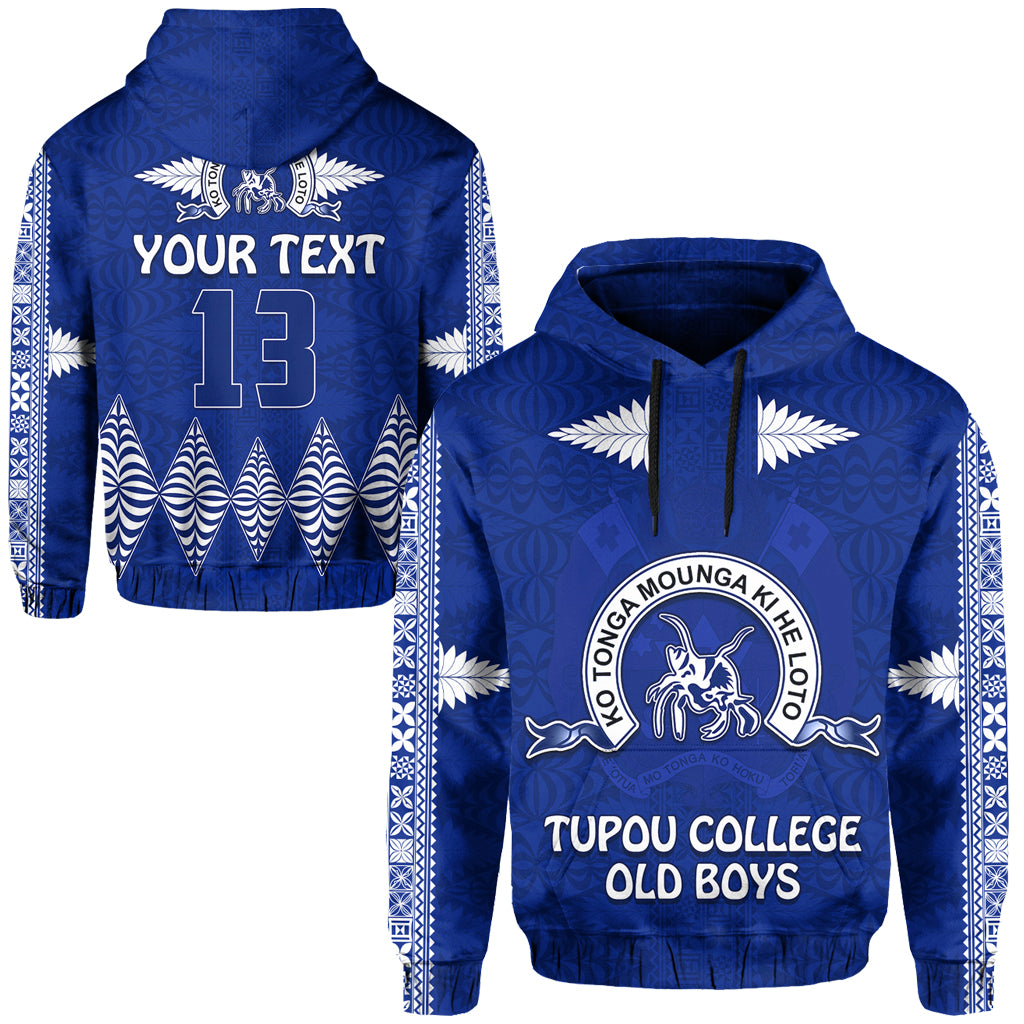 Custom Tupou College Hoodie Always Proud of Old Boys Toloa LT13 Unisex Blue - Polynesian Pride