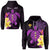 Custom Hawaii Turtle Hoodie Hawaiian Flowers Version Purple Elegant LT13 Unisex Purple - Polynesian Pride