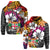 (Custom Text and Number) Fiji Tie Dye Hoodie Polynesian Tribal Creative Tropical Flowers LT13 Hoodie Red - Polynesian Pride