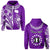 (Custom Text and Number) Rarotonga Cook Islands Hoodie Turtle and Map Style Purple LT13 Purple - Polynesian Pride