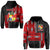 Custom Tonga Hoodie Tongan Pattern Mix Polynesian LT13 Unisex Red - Polynesian Pride