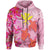 Hawaii Hoodie Polynesian Pink Plumeria Turtle Unisex Pink - Polynesian Pride