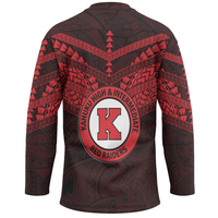 Hawaii Hockey Jersey - Kahuku High And Intermediate School Logo LT10 - Polynesian Pride