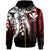 Hawaii Zip Hoodie Vertical Stripes Style Unisex Red - Polynesian Pride