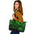 Hawaii Leather Tote - Green Color Cross Style Black - Polynesian Pride