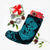 Hawaii Anchor Hibiscus Flower Vintage Christmas Stocking - AH - Blue - Polynesian Pride