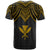 Hawaii Custom T Shirt Polynesian Armor Style Gold - Polynesian Pride