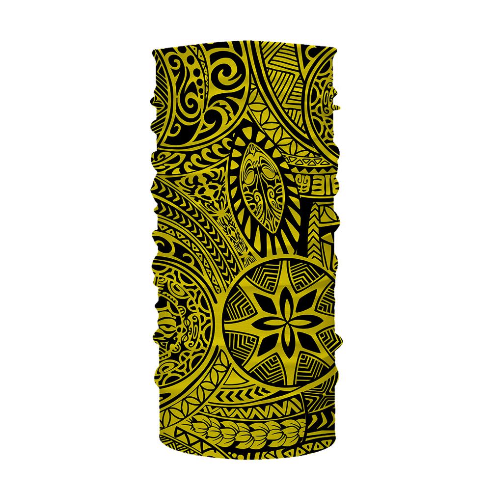 Hawaii Bandana Polynesian Hawaiian Style Tribal Tattoo Yellow One Size Yellow - Polynesian Pride