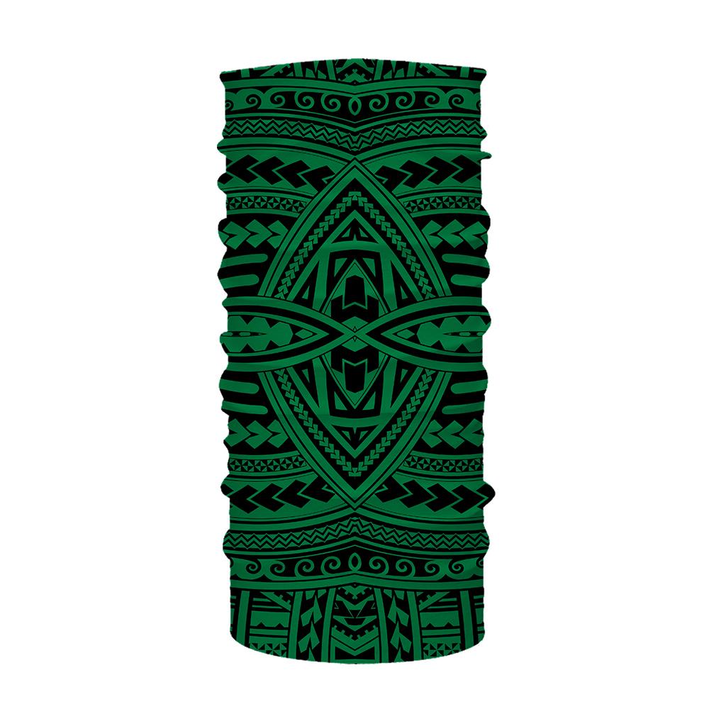 Hawaii Bandana Polynesian Seamless Green One Size Green - Polynesian Pride