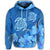 Hawaiian Blue Hibiscus Turtle Polynesian Hoodie - Polynesian Pride