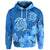 Custom Hawaii Blue Hibiscus Turtle Polynesian Hoodie - Polynesian Pride