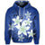 Hawaiian Blue Plumeria Hoodie - Polynesian Pride