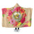 Hawaii Coat Of Arm Hibiscus Hooded Blanket - AH Hooded Blanket White - Polynesian Pride