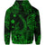 Hawaii Fish Hook Polynesian Zip Hoodie Unique Style Green LT8 - Polynesian Pride