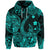 Hawaii Fish Hook Polynesian Hoodie Unique Style Turquoise LT8 - Polynesian Pride