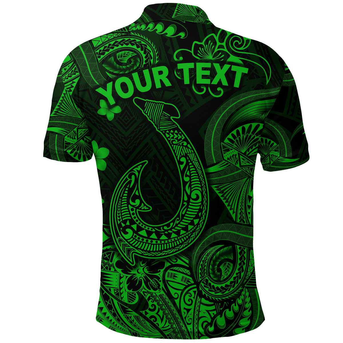 Custom Hawaii Fish Hook Polynesian Polo Shirt Unique Style Green LT8 - Polynesian Pride