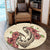 Hawaii Fish Hook Hibiscus Plumeria Polynesian Round Carpet - AH - Polynesian Pride