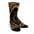 Hawaii Fish Hook Polynesian Crew Socks - Circle Style Gold - AH - Polynesian Pride