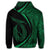 Hawaii Fish Hook Polynesian Zip Hoodie Circle Style Green - Polynesian Pride