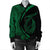 Hawaii Fish Hook Polynesian Bomber Jacket - Circle Style Green - AH - Polynesian Pride