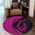 Hawaii Fish Hook Polynesian Round Carpet - Circle Style Pink - AH - Polynesian Pride