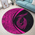 Hawaii Fish Hook Polynesian Round Carpet - Circle Style Pink - AH - Polynesian Pride