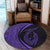 Hawaii Fish Hook Polynesian Round Carpet - Circle Style Purple - AH - Polynesian Pride