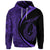 Custom Hawaii Fish Hook Polynesian Hoodie Circle Style Purple - Polynesian Pride