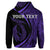 Custom Hawaii Fish Hook Polynesian Hoodie Circle Style Purple - Polynesian Pride