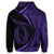 Hawaii Fish Hook Polynesian Zip Hoodie Circle Style Purple - Polynesian Pride