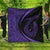 Hawaii Fish Hook Polynesian Premium Quilts - Circle Style Purple - AH Black - Polynesian Pride