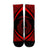 Hawaii Fish Hook Polynesian Crew Socks - Circle Style Red - AH - Polynesian Pride