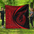 Hawaii Fish Hook Polynesian Premium Quilts - Circle Style Red - AH Black - Polynesian Pride