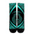 Hawaii Fish Hook Polynesian Crew Socks - Circle Style Turquoise - AH - Polynesian Pride