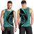 Hawaii Fish Hook Polynesian Tank Top - Circle Style Turquoise - AH - Polynesian Pride