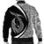 Hawaii Fish Hook Polynesian Bomber Jacket - Circle Style White - AH - Polynesian Pride