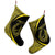 Hawaii Fish Hook Polynesian Christmas Stocking - Circle Style Yellow - AH - Polynesian Pride