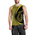 Hawaii Fish Hook Polynesian Tank Top - Circle Style Yellow - AH Black - Polynesian Pride