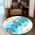 Hawaii Fresh Beach Turtle Plumeria Round Carpet - AH - Brian Style - Polynesian Pride