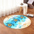 Hawaii Fresh Beach Turtle Plumeria Round Carpet - AH - Brian Style - Polynesian Pride