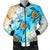 Hawaii Fresh Beach Turtle Plumeria Bomber Jacket - AH - Brian Style Black Unisex - Polynesian Pride