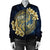 Hawaii Galaxay Yin Yang Turtle Shark Hibiscus Plumeria Bomber Jacket - AH - Polynesian Pride