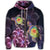 Hawaii Galaxy Turtle Hibiscus Zip Hoodie - Polynesian Pride