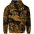 Custom Hawaii Hammer Shark Polynesian Zip Hoodie Unique Style Gold LT8 - Polynesian Pride