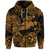 Hawaii Hammer Shark Polynesian Zip Hoodie Unique Style Gold LT8 - Polynesian Pride