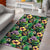 Hawaii Hibiscus And Plumeria Green Area Rug - AH - Polynesian Pride